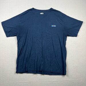 Rowdy Gentleman Mens XXL Navy Blue Desert Cactus Pocket Tee Back Graphic T-Shirt